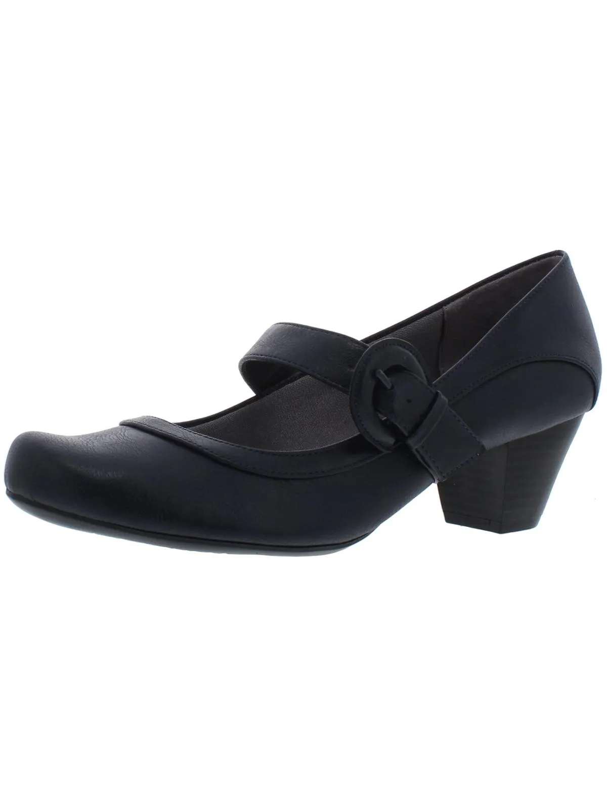 Rozz Womens Cushioned Footbed Strap Mary Jane Heels