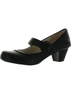 Rozz Womens Cushioned Footbed Strap Mary Jane Heels