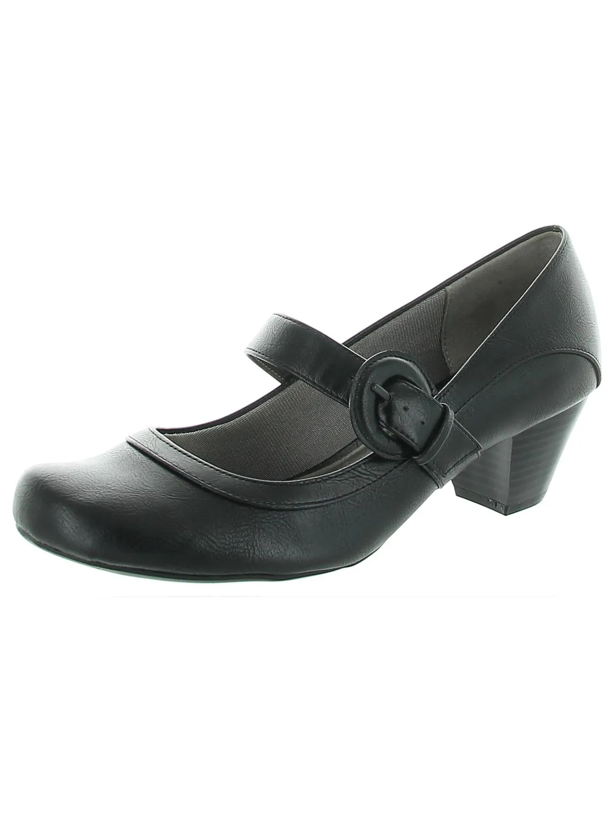 Rozz Womens Cushioned Footbed Strap Mary Jane Heels