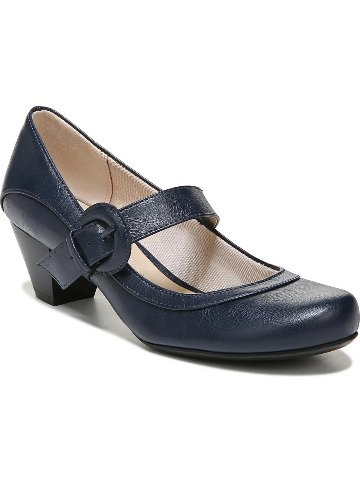 Rozz Womens Cushioned Footbed Strap Mary Jane Heels