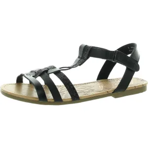SABINI-K Womens Laceless Faux Leather Strappy Sandals