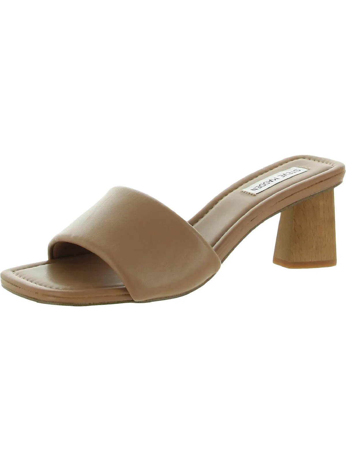 Saged Womens Leather Slip On Slide Sandals