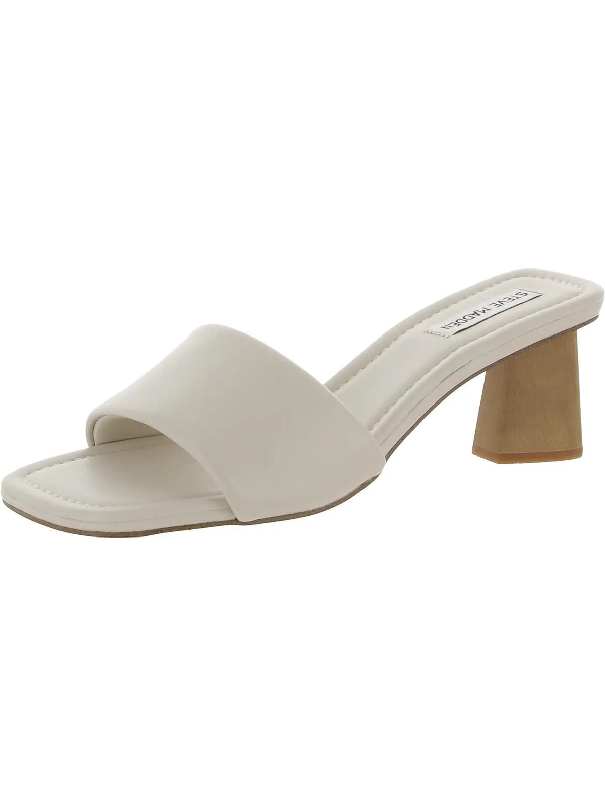 Saged Womens Leather Slip On Slide Sandals