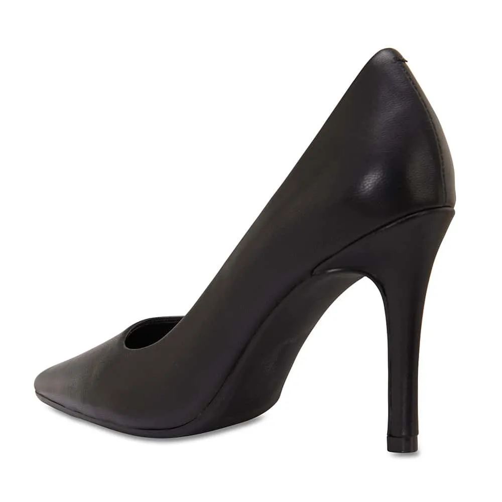 Sally Heel in Black Leather