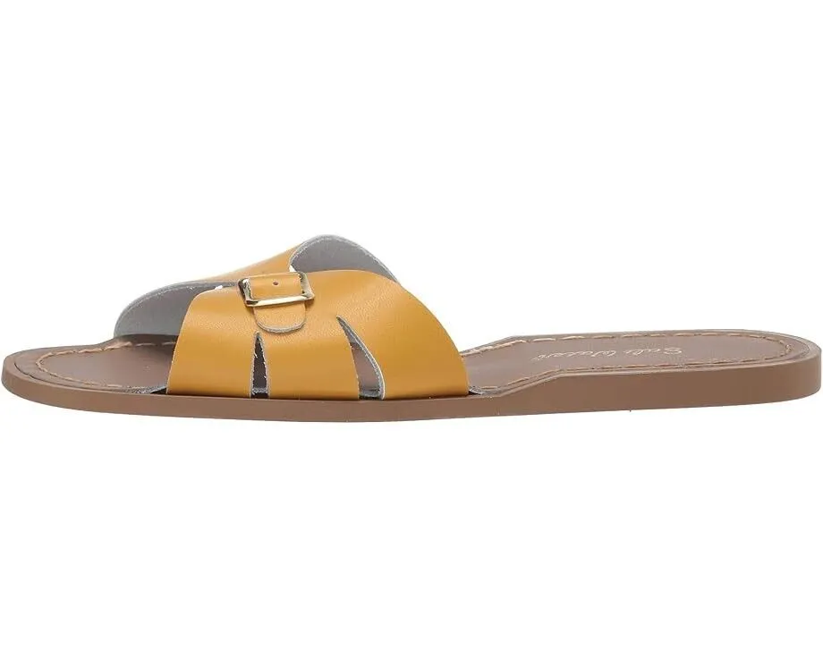 Salt Water Sandal by Hoy Shoes Classic Slide Girls US 9 Mustard Leather KHD973