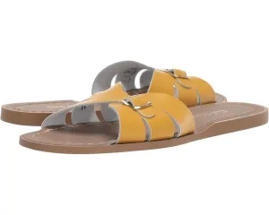 Salt Water Sandal by Hoy Shoes Classic Slide Girls US 9 Mustard Leather KHD973
