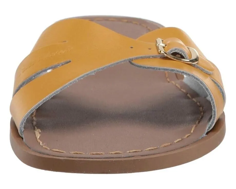 Salt Water Sandal by Hoy Shoes Classic Slide Girls US 9 Mustard Leather KHD973