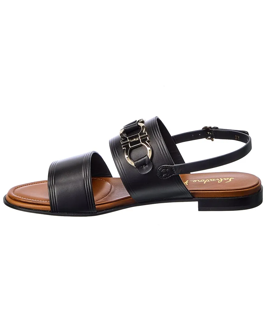 Salvatore Ferragamo Chaim 10 Leather Sandal