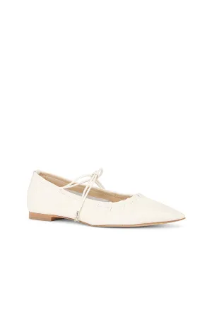 Sam Edelman Bri J1313L2100 Women's Modern Ivory Leather Ballet Flat Shoes FZP034 (Ivory,7.5)