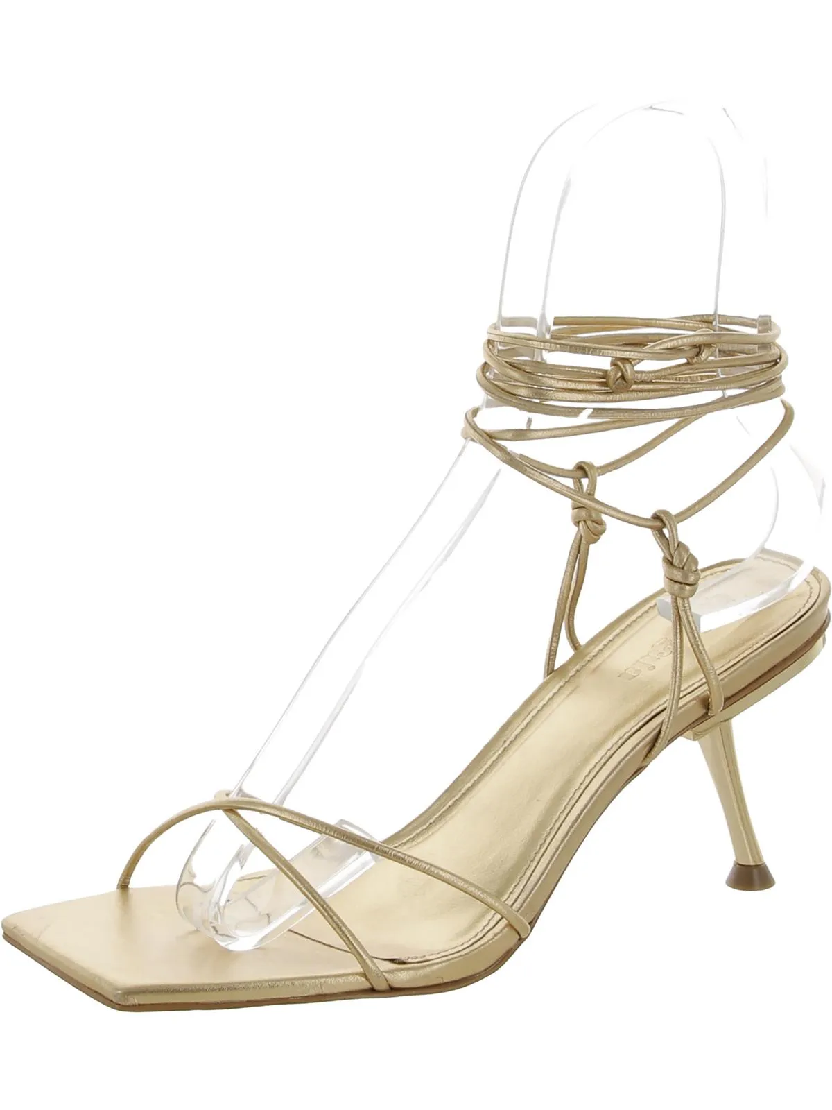 Sanam Womens Leather Strappy Heels