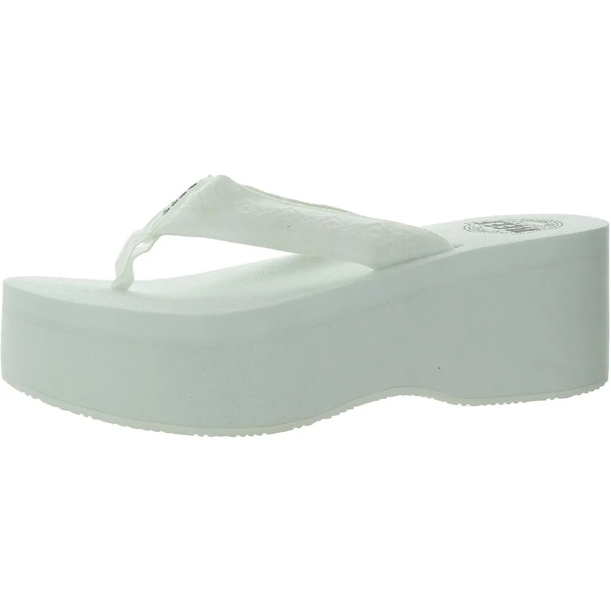 Sandy Hi Womens Open Toe Slip On Platform Sandals