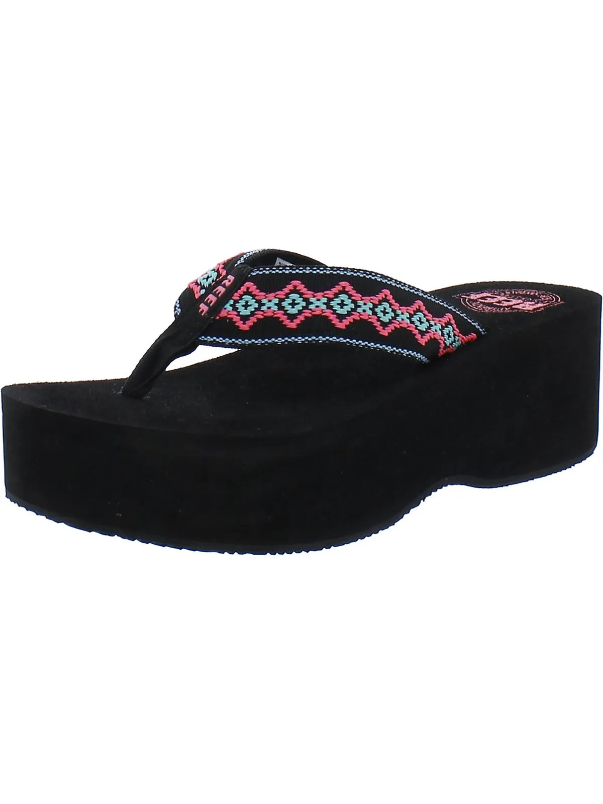 Sandy Hi Womens Open Toe Slip On Platform Sandals