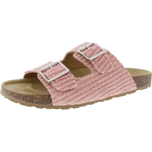 Santiago Womens Woven Straw Slide Sandals
