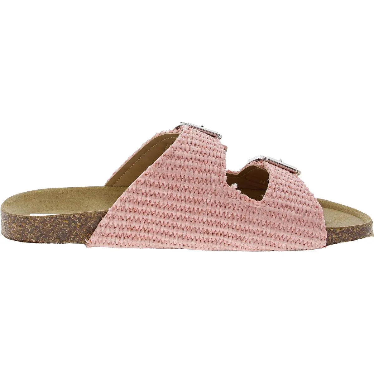 Santiago Womens Woven Straw Slide Sandals