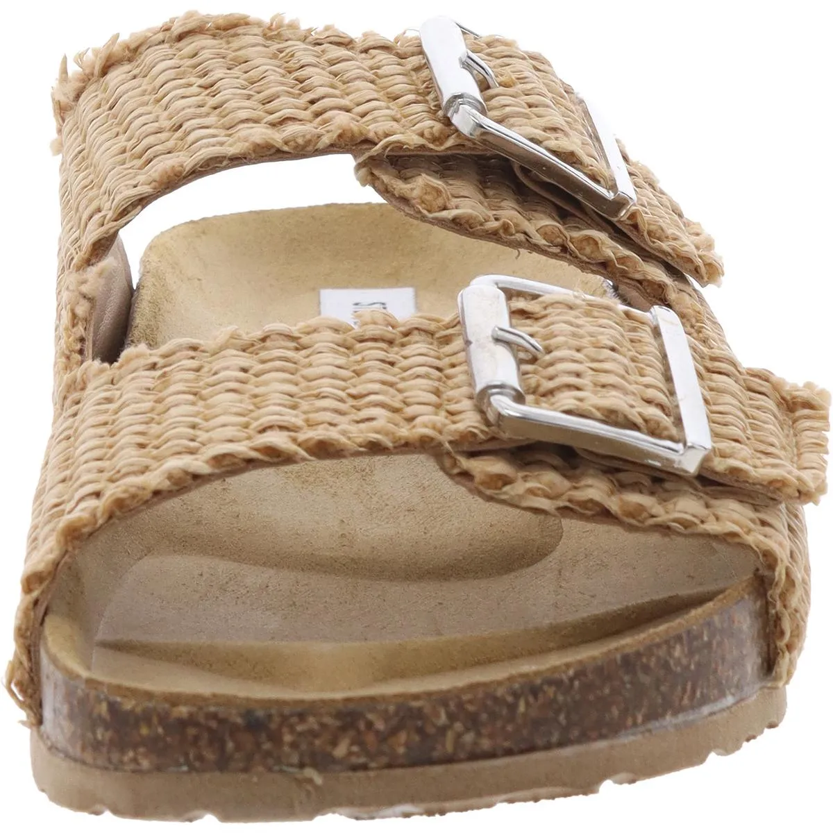 Santiago Womens Woven Straw Slide Sandals