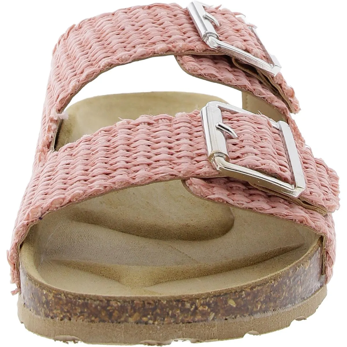 Santiago Womens Woven Straw Slide Sandals