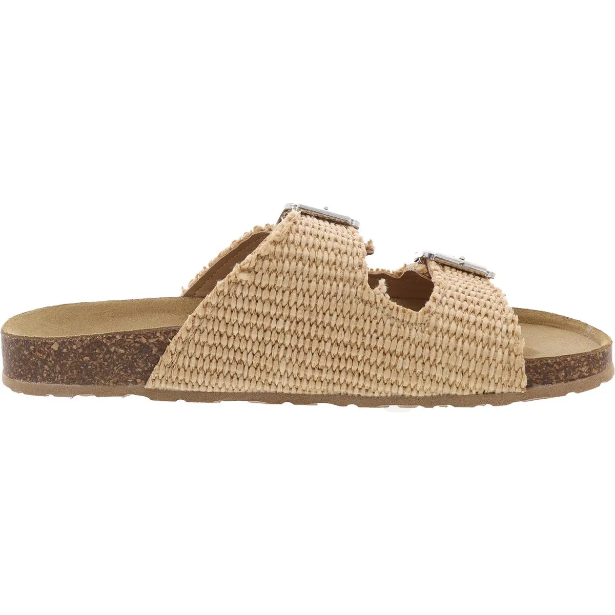 Santiago Womens Woven Straw Slide Sandals