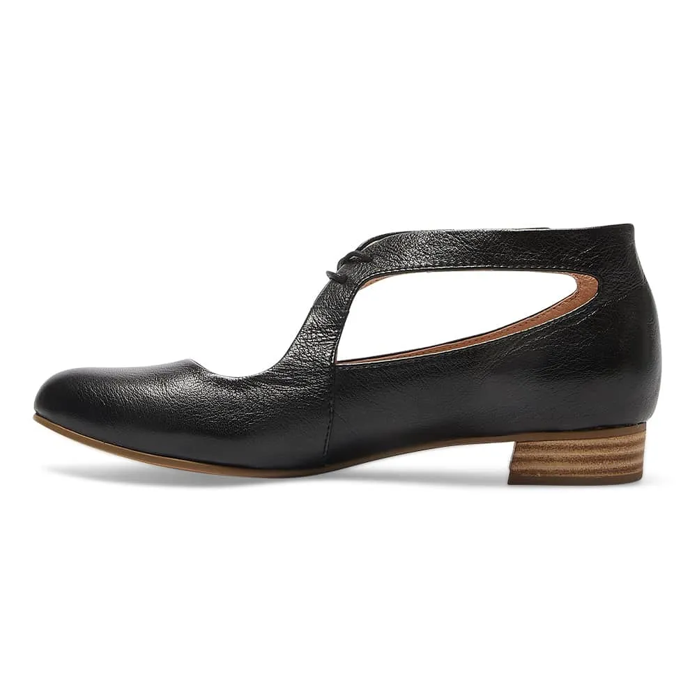 Sasha Heel in Black Leather