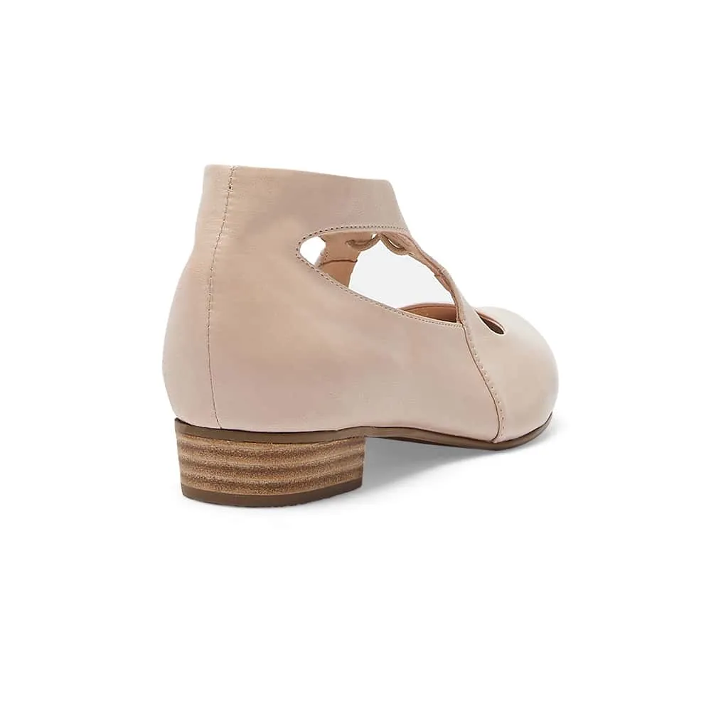 Sasha Heel in Blush Leather