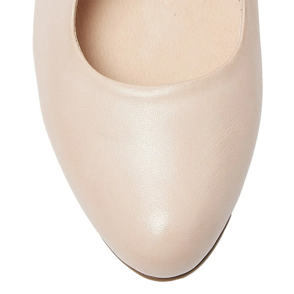 Sasha Heel in Blush Leather