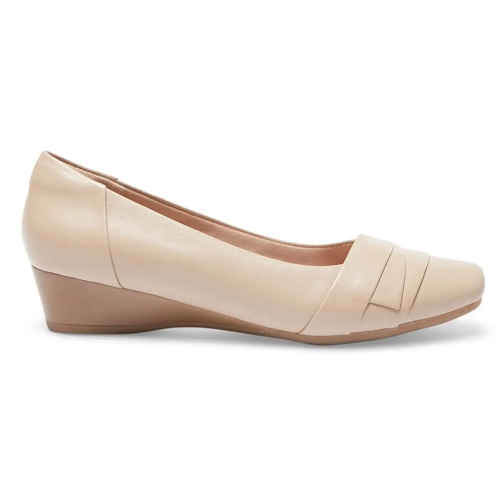 Saturn Heel in Nude Leather