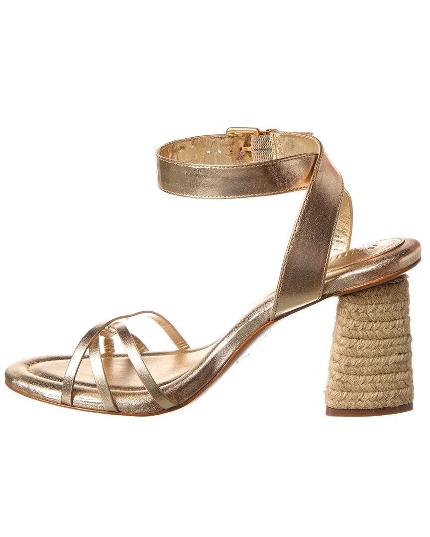 Schutz Alexandra High Block Leather Sandal