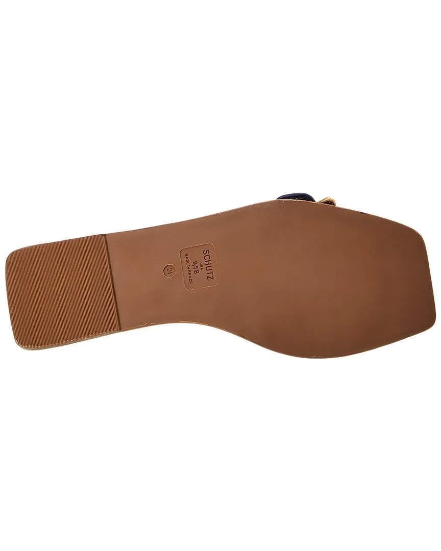 Schutz Enola Woven Leather Flat