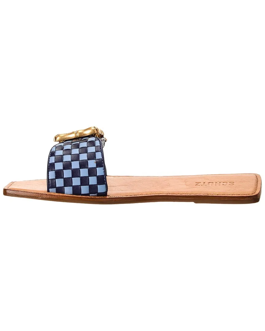 Schutz Enola Woven Leather Flat