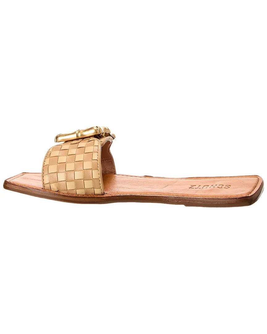 Schutz Enola Woven Leather Flat