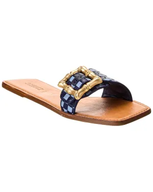 Schutz Enola Woven Leather Flat