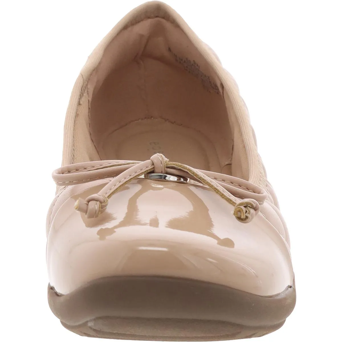 SEADRINA Womens Quilted Faux Leather Ballet Flats
