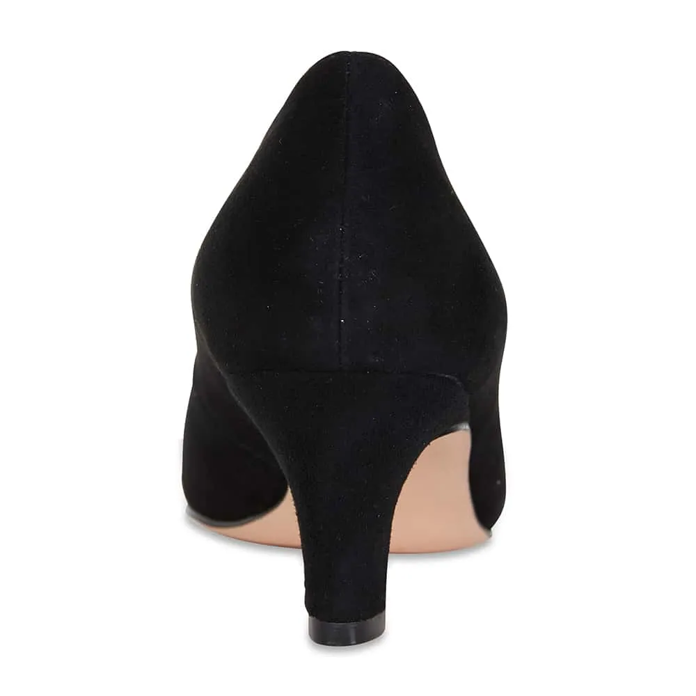 Seduce Heel in Black Suede