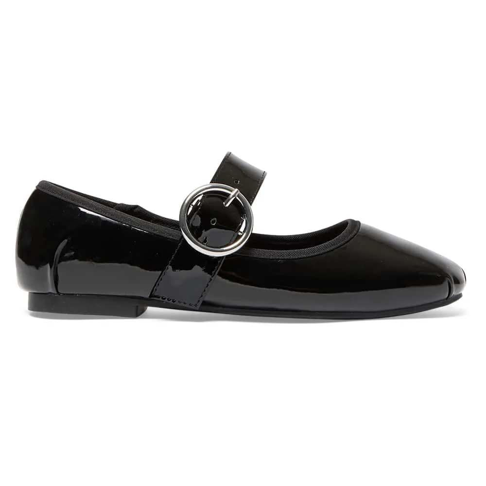 Selma Flat in Black Patent
