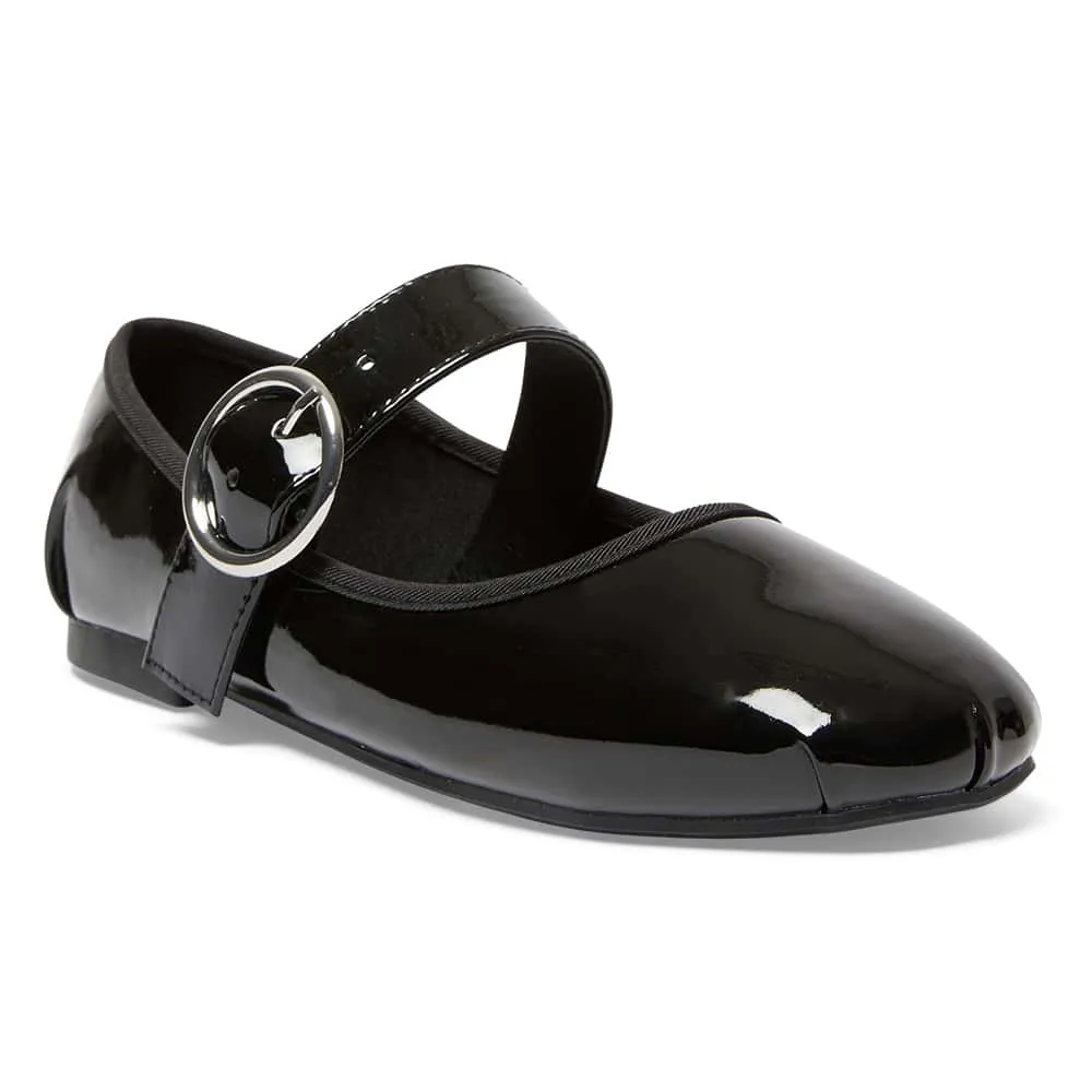 Selma Flat in Black Patent