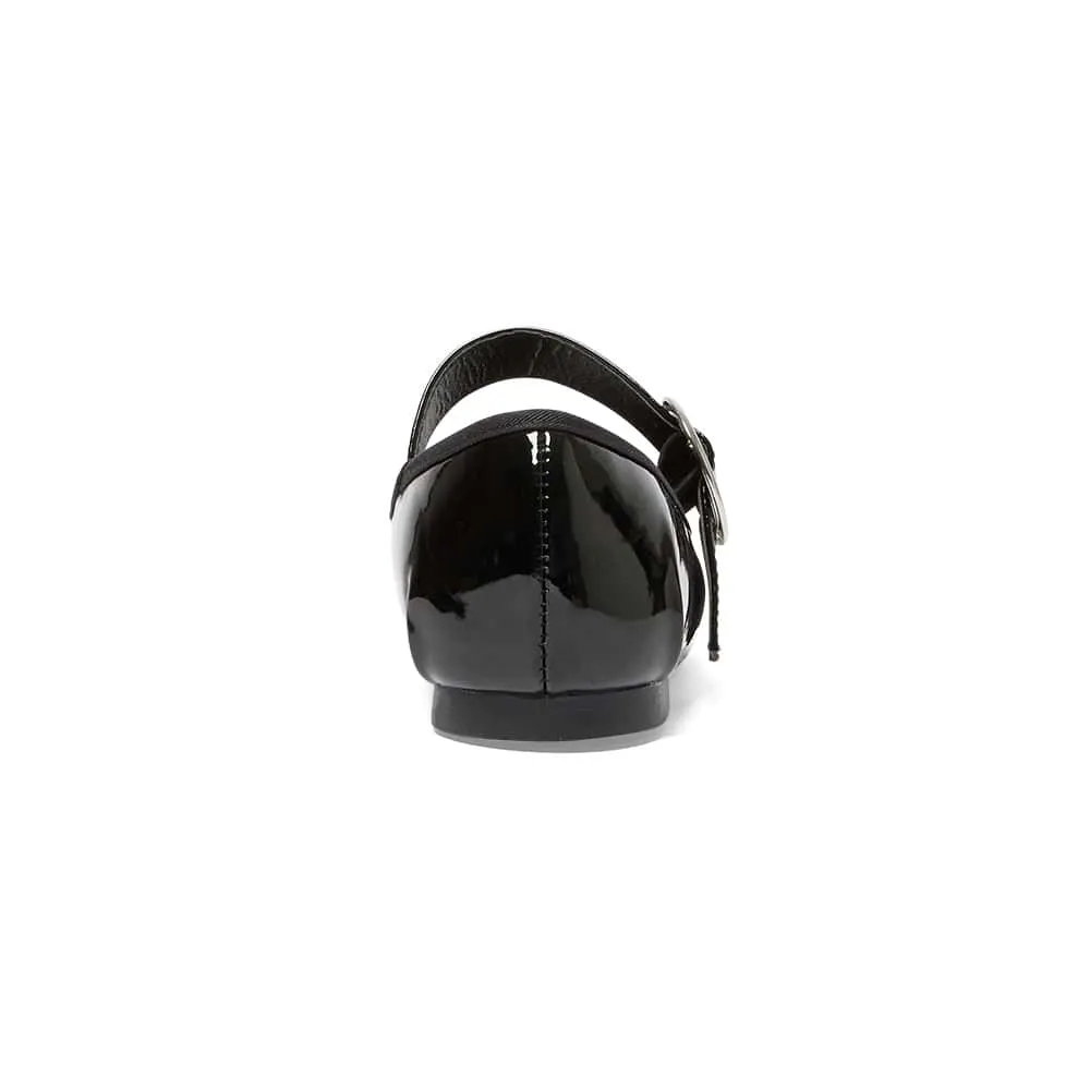 Selma Flat in Black Patent