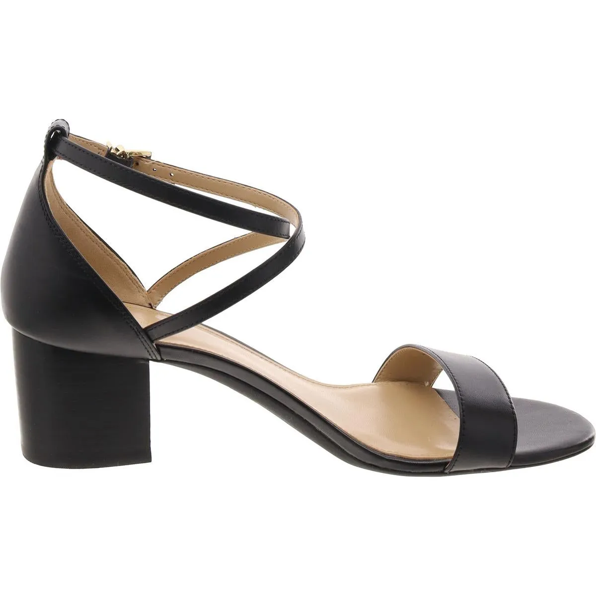 Serena Womens Open Toe Leather Heels