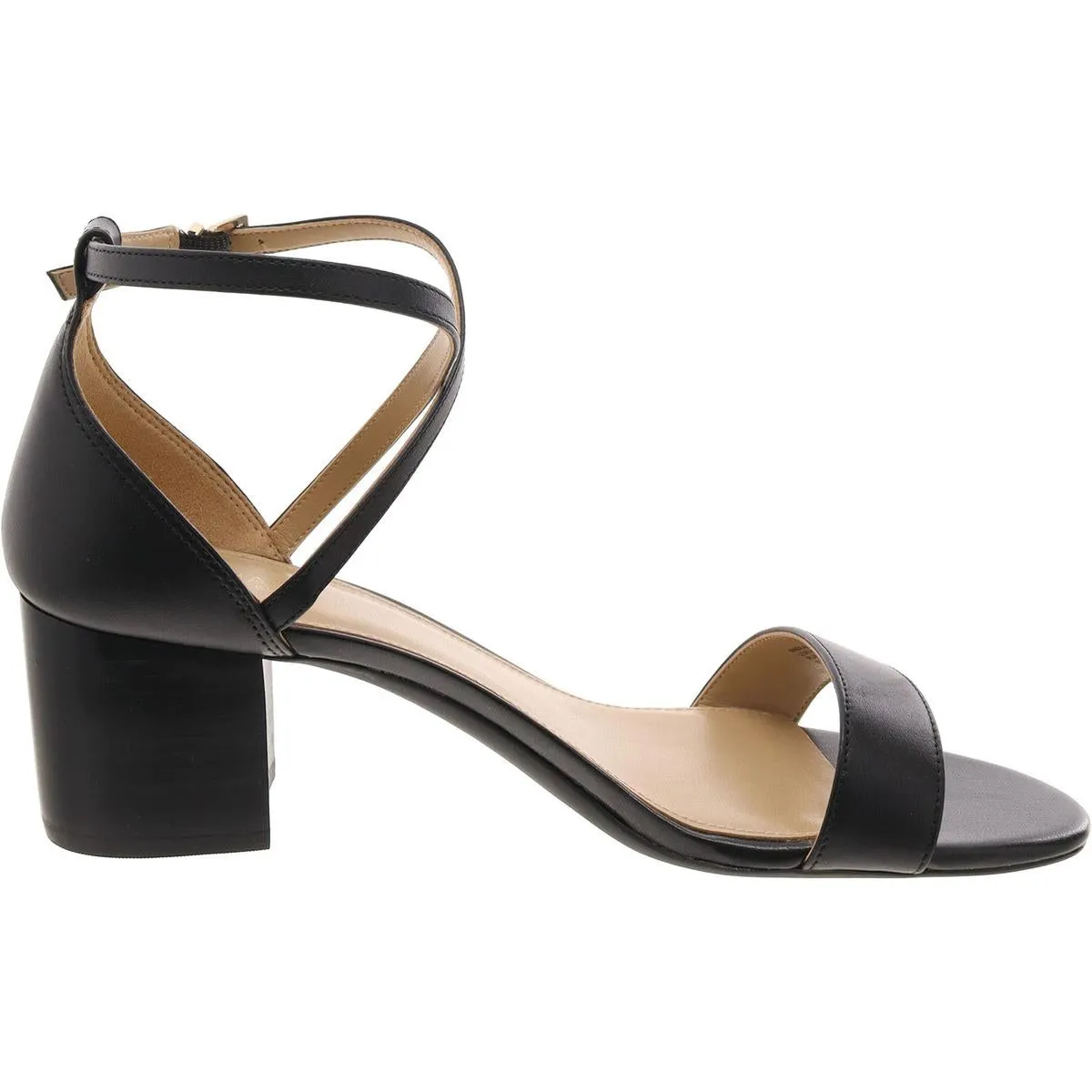 Serena Womens Open Toe Leather Heels