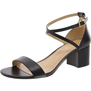 Serena Womens Open Toe Leather Heels