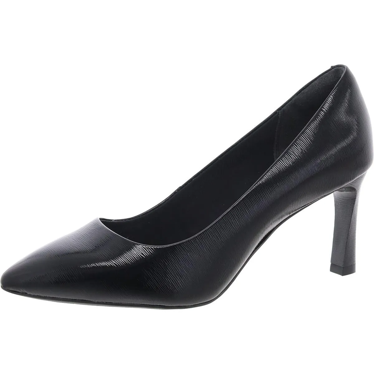 Sheehan Womens Patent Leather Slip-On Dress Heels