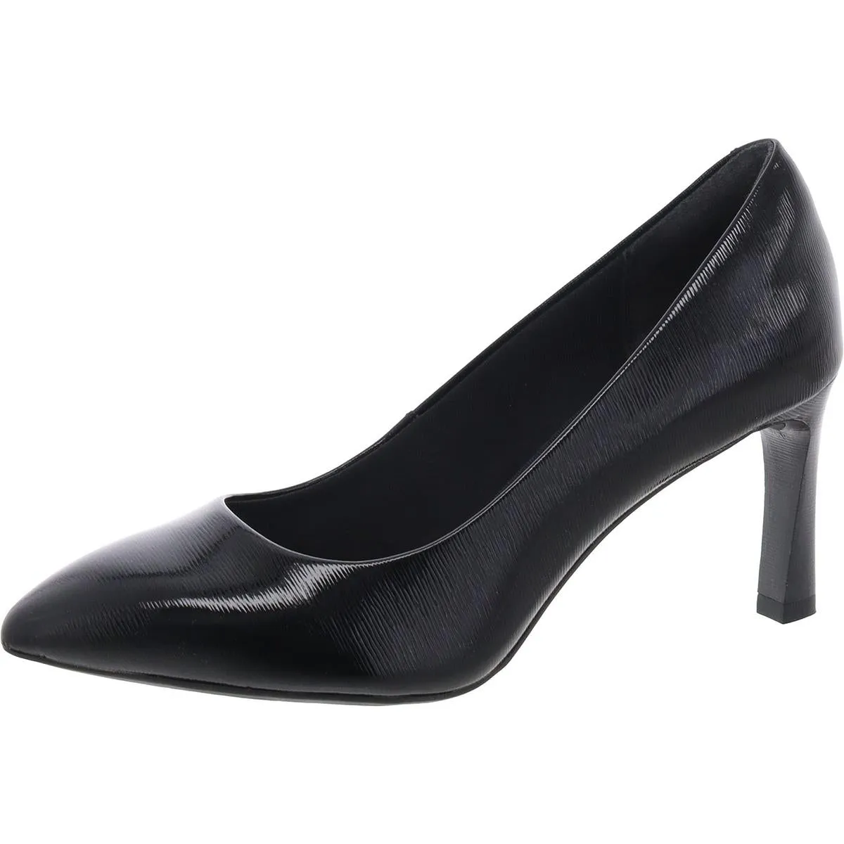 Sheehan Womens Patent Leather Slip-On Dress Heels