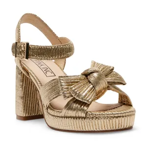 Sherbet Heel in Gold Pleat