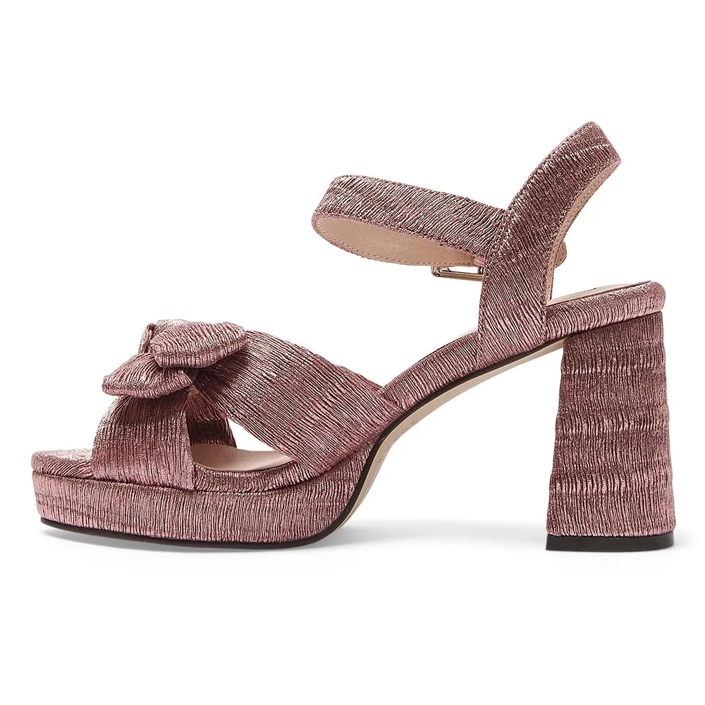 Sherbet Heel in Rose Pleat