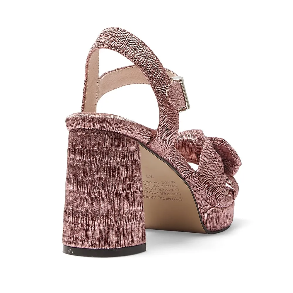 Sherbet Heel in Rose Pleat