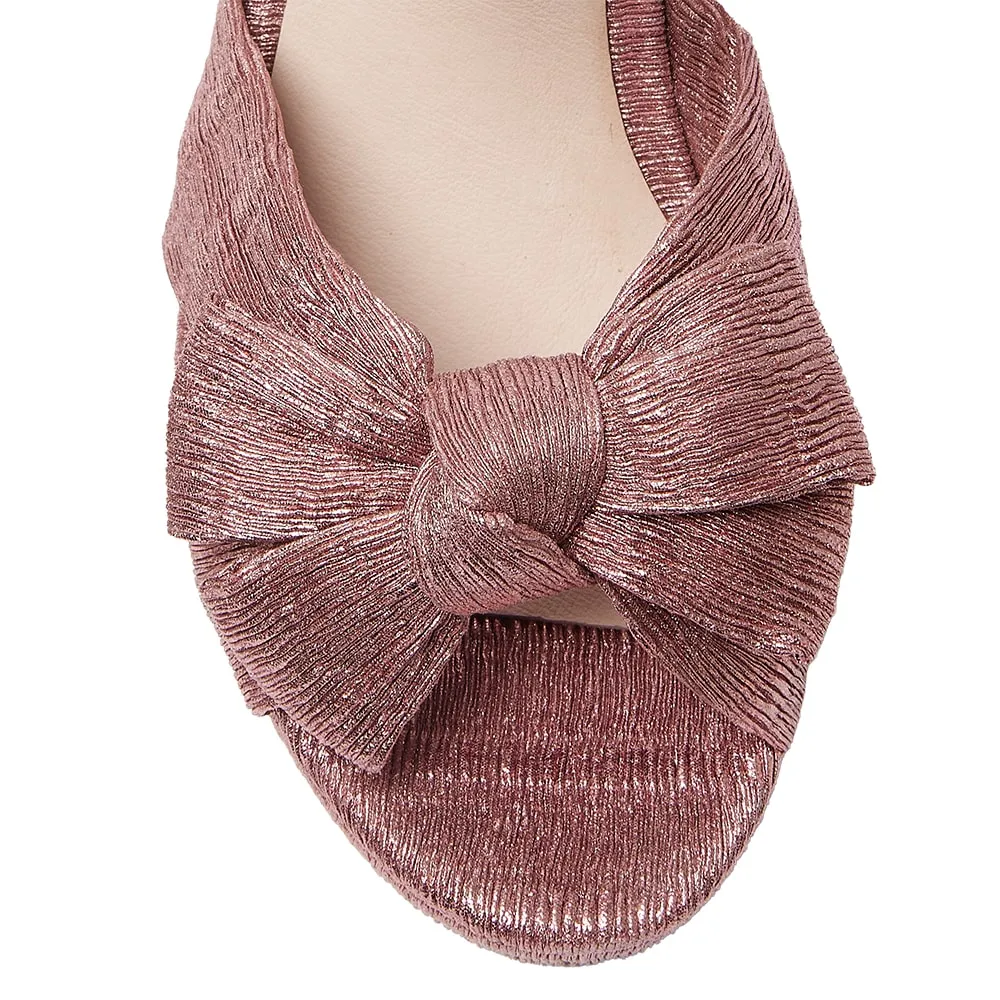 Sherbet Heel in Rose Pleat