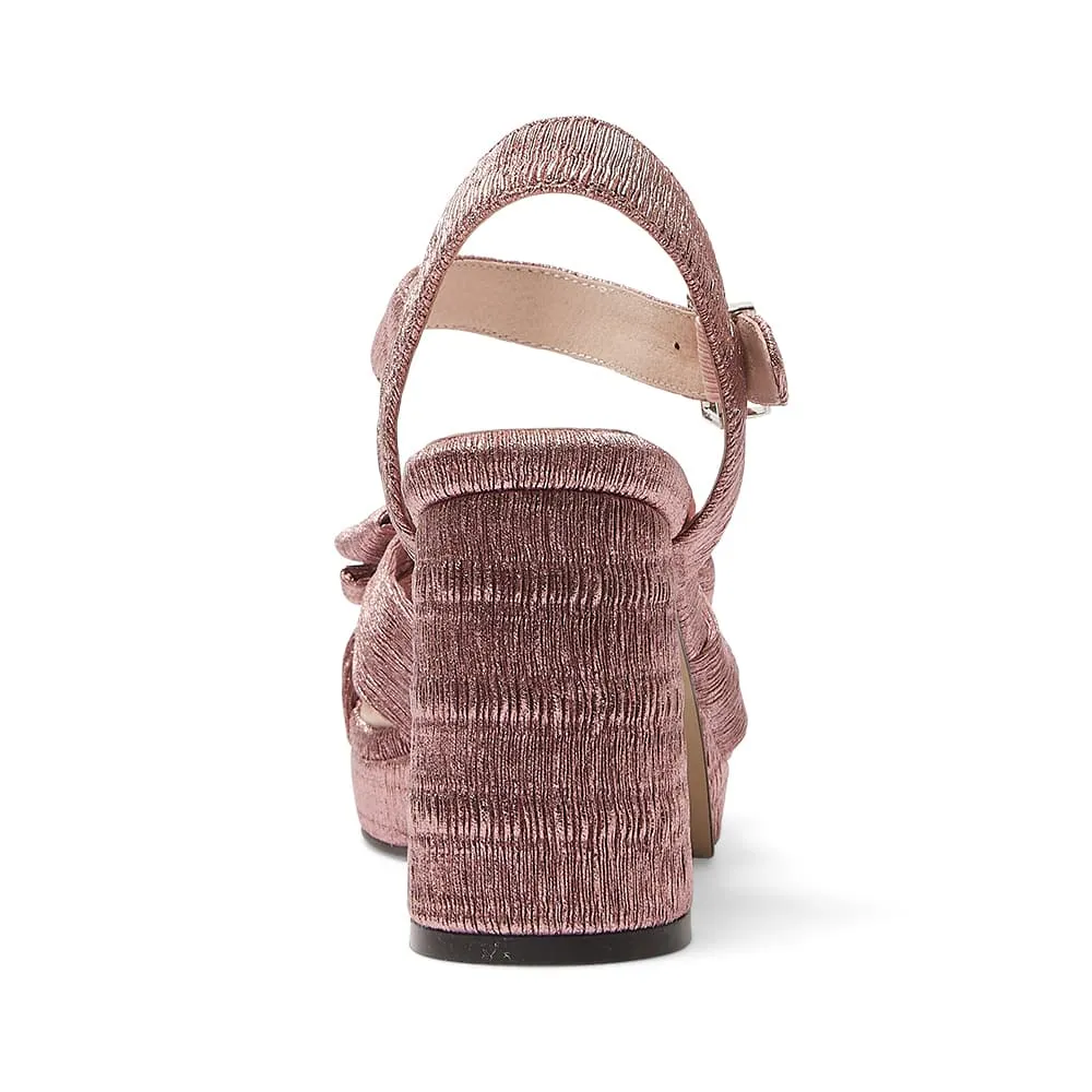 Sherbet Heel in Rose Pleat