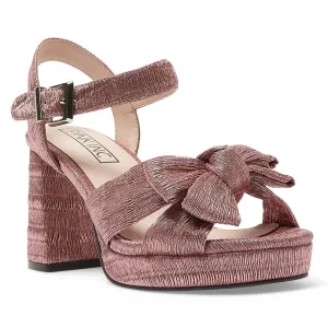 Sherbet Heel in Rose Pleat