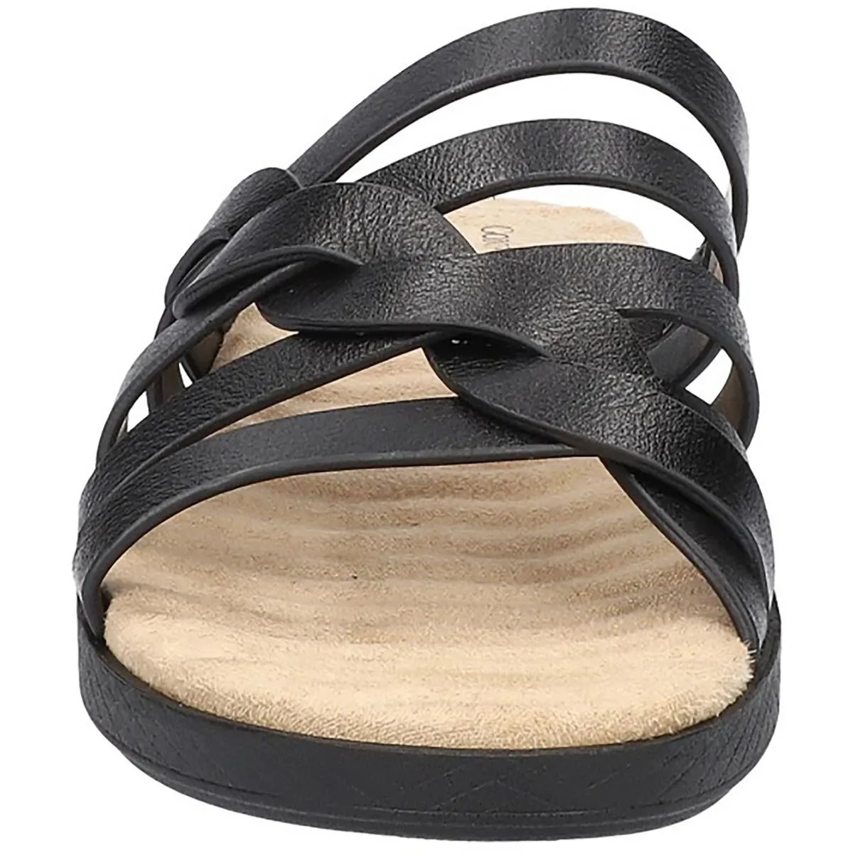 Sheri Womens Slip On Open Toe Slide Sandals