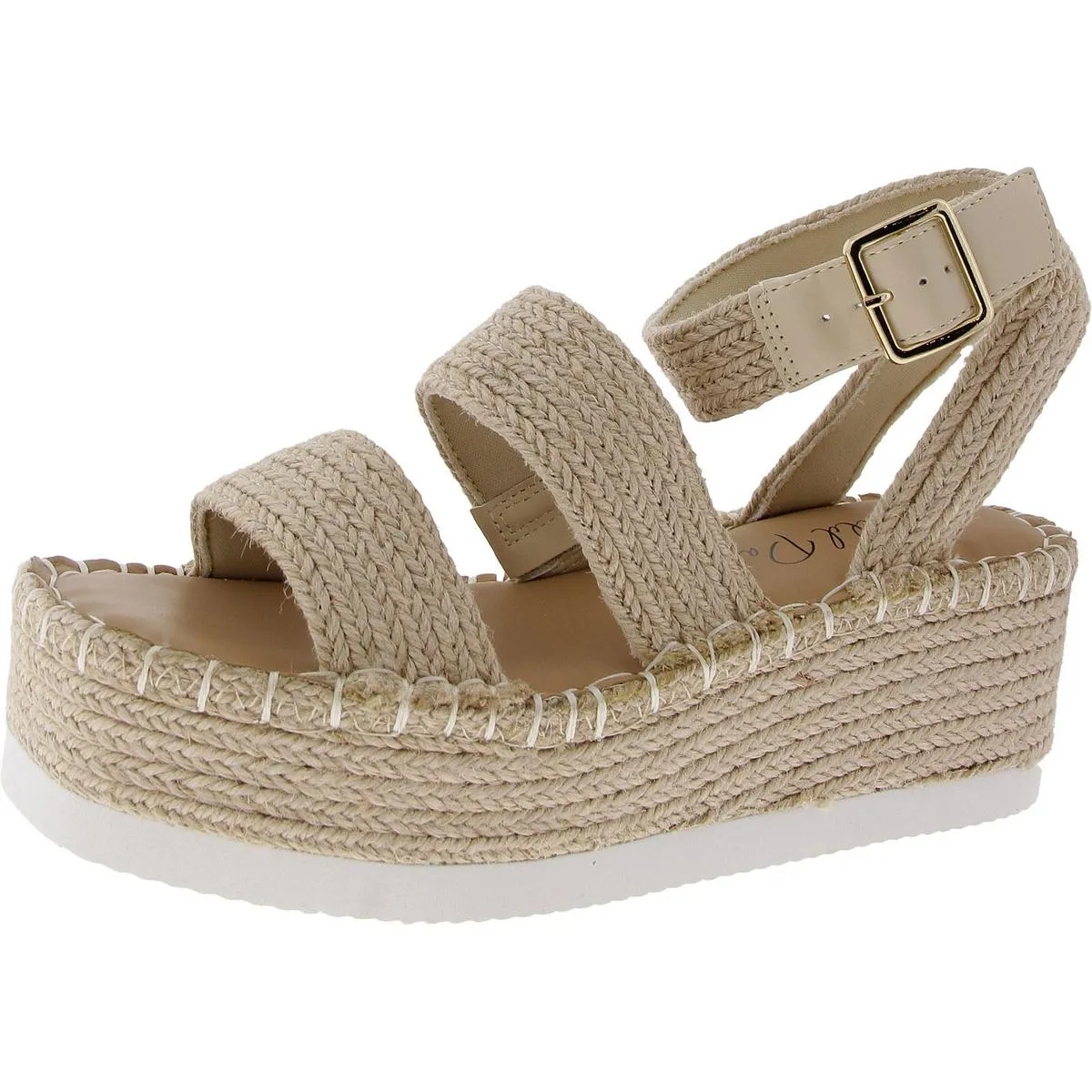 Showstopr Womens Woven Slingback Platform Sandals