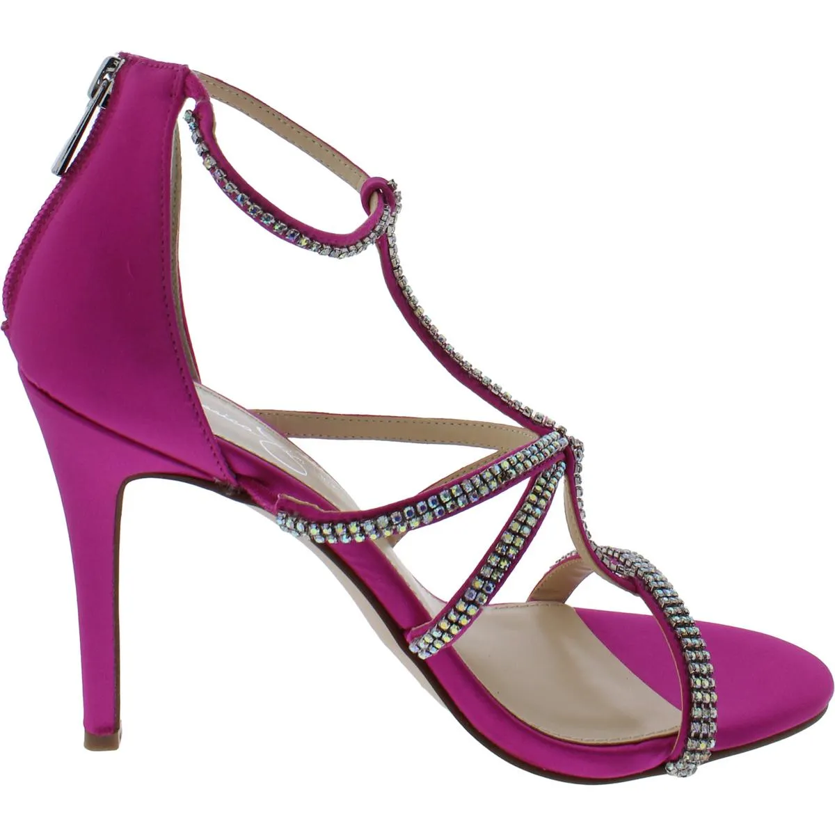 Sidra Womens Rhinestone Stiletto Heels