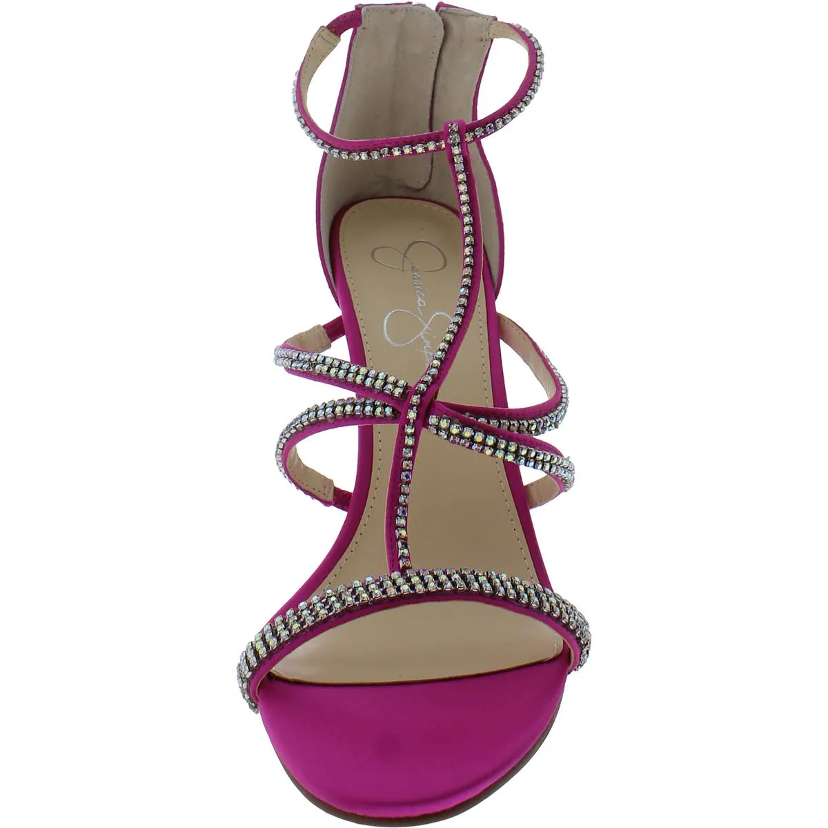 Sidra Womens Rhinestone Stiletto Heels